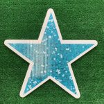 Turquoise Glitter Stars